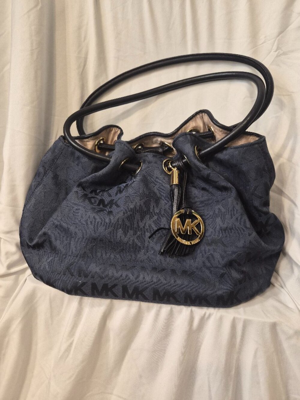 Michael Kors “Michael” Navy Blue Hobo Shoulder Bag
